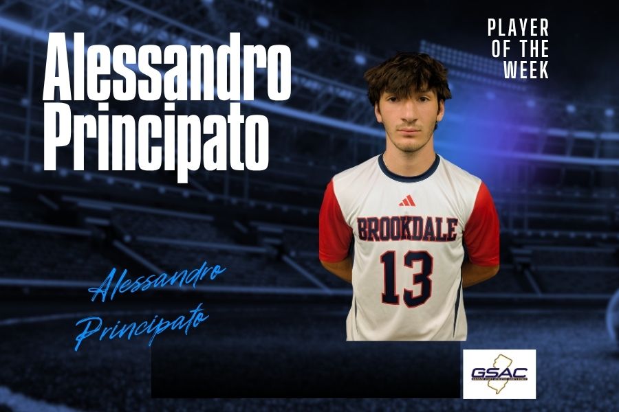Brookdale&rsquo;s Alessandro Principato Named GSAC Division III Men&rsquo;s Soccer Player of the Week