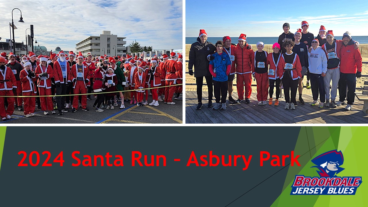 The Jersey Blues Women's Cross Country Team Participates In Asbury Park's Annual Santa Run